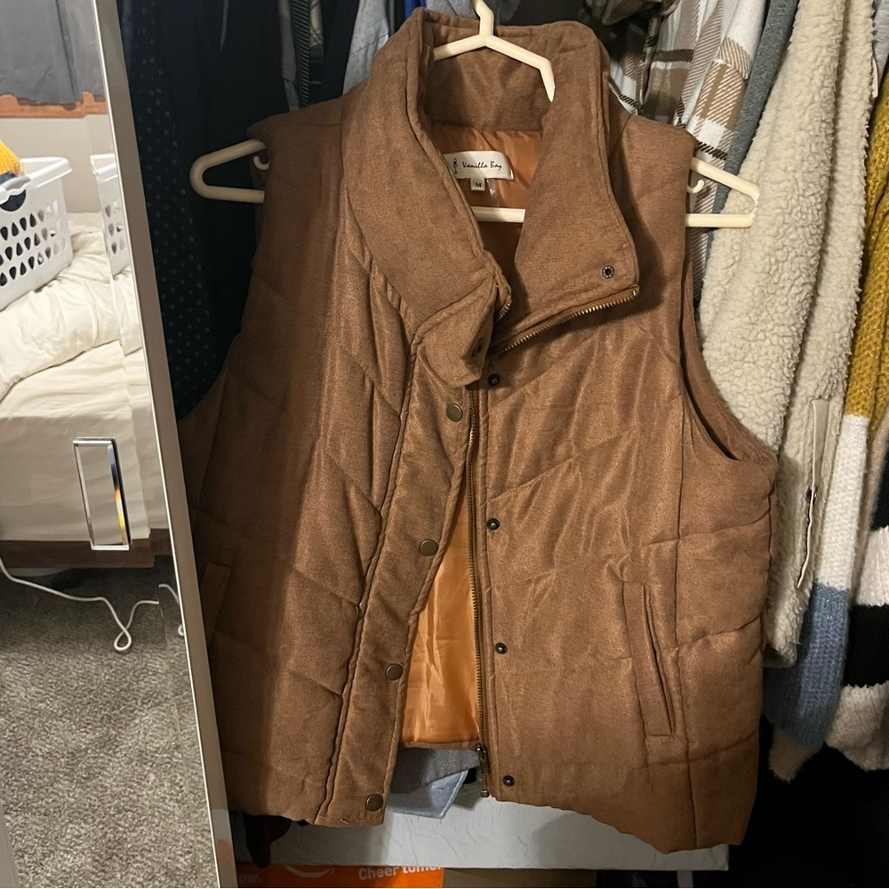 Vanilla Bay Brown Quilted Vest